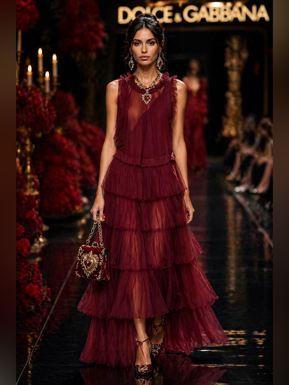 $47 FOR 48 HOURS ,

Petal & Pup Red Tiered Tulle Midi Dress